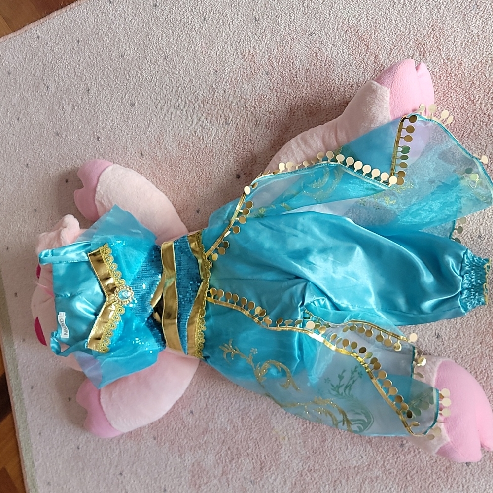 Jasmine dress,  4 years, NNJXD, blue and golden